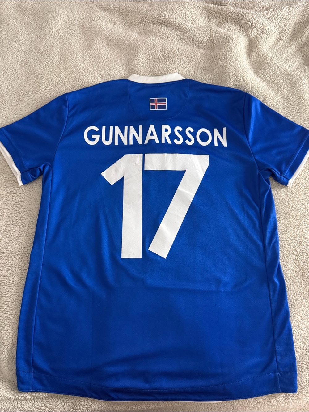 Iceland 🇮🇸 #17 Aron Gunnarsson Euro 2016 Edition Errea Home Jersey